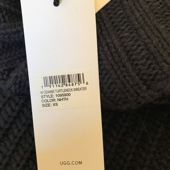 BNWT UGG Turtleneck with bow tied side slits - Picture 2 of 2